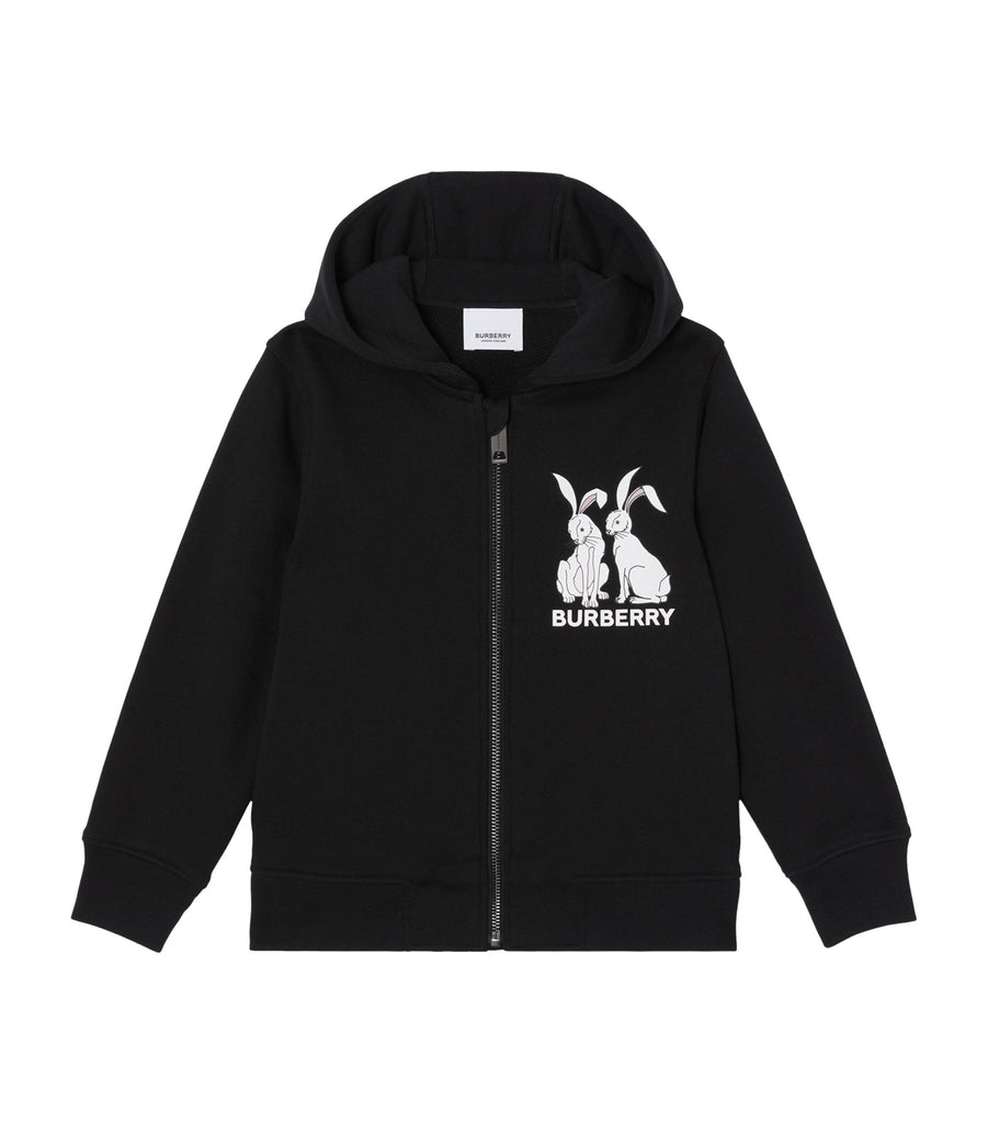 Rabbit Print Zip-Up Hoodie (3-14 Years)