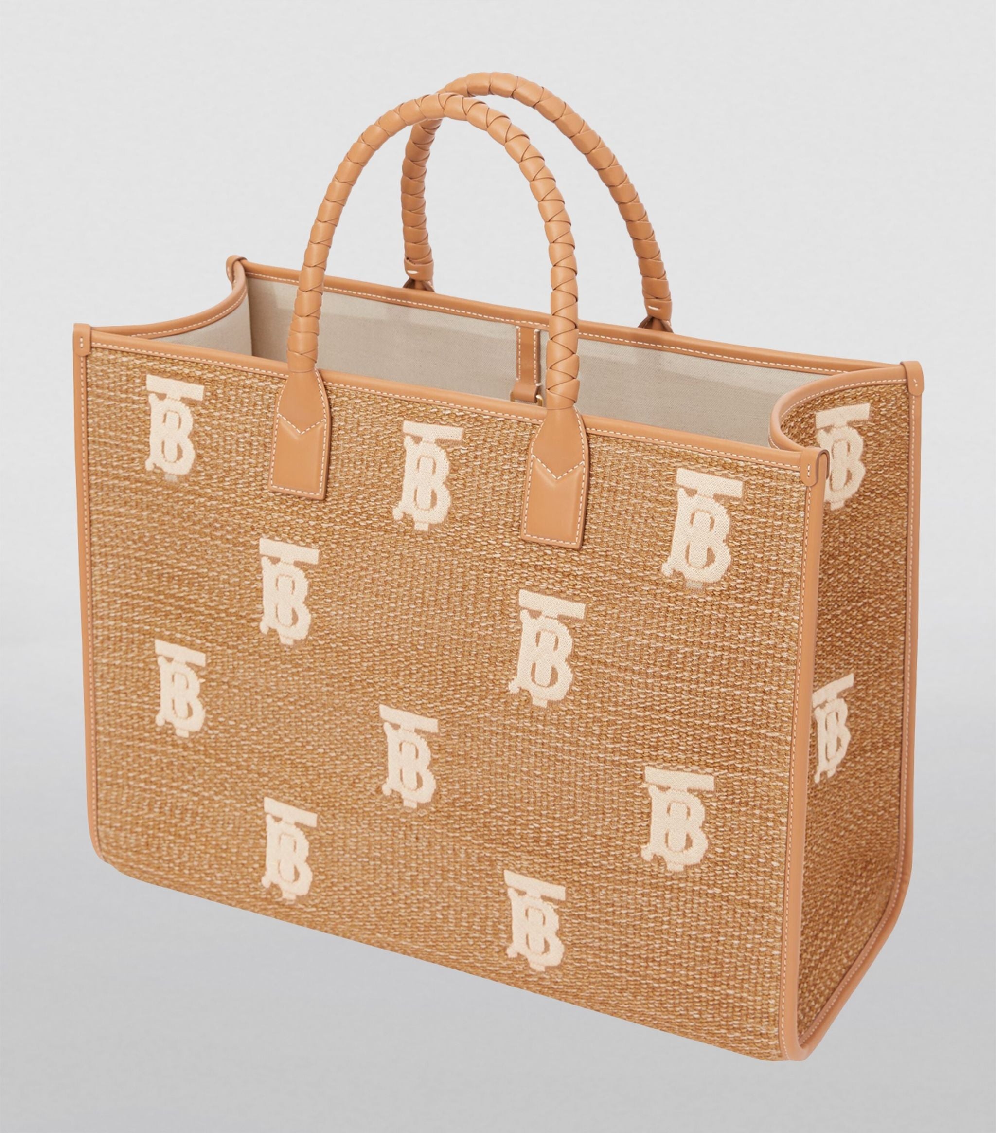 Burberry jute tote best sale