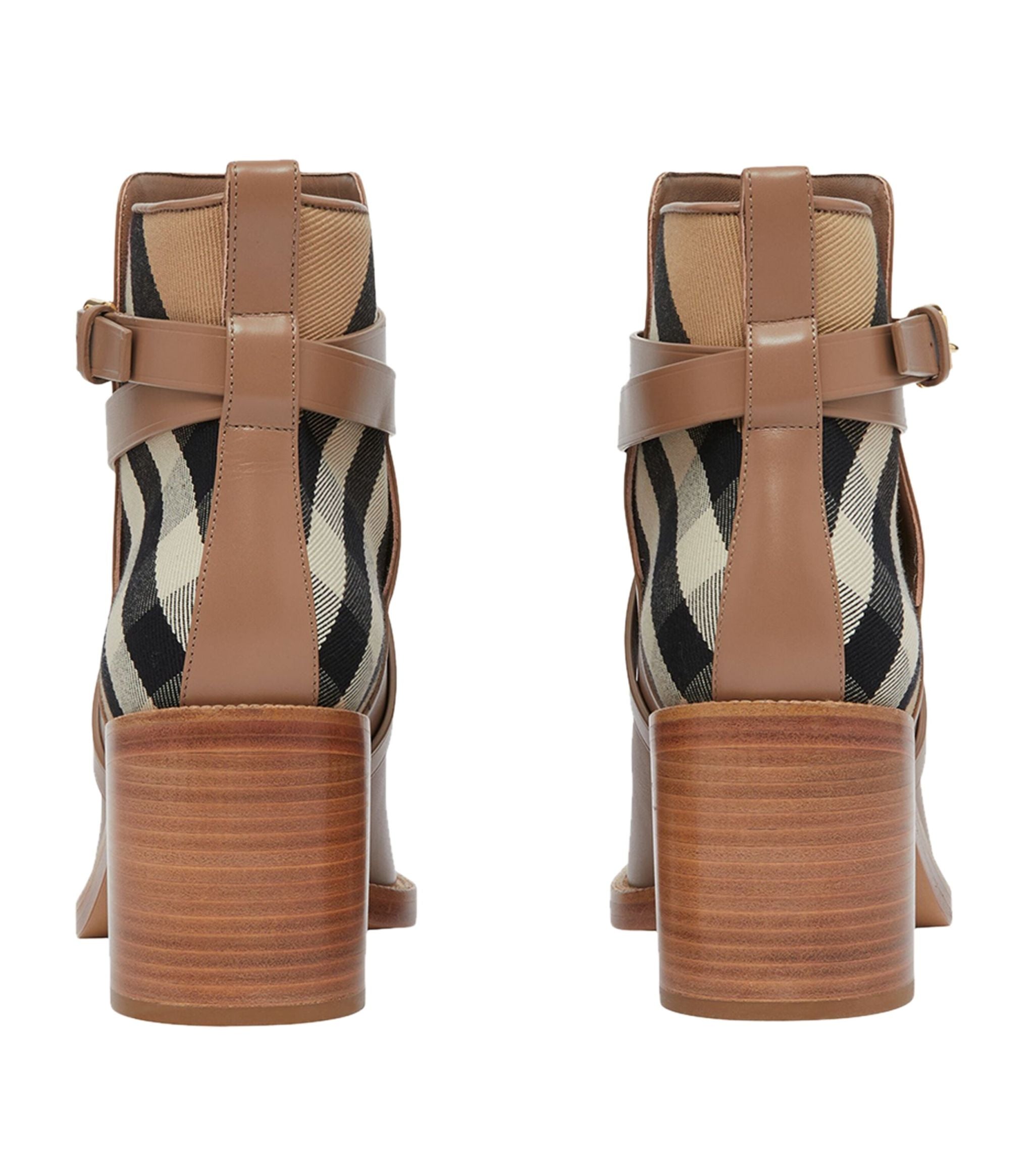 Burberry house check outlet ankle boots