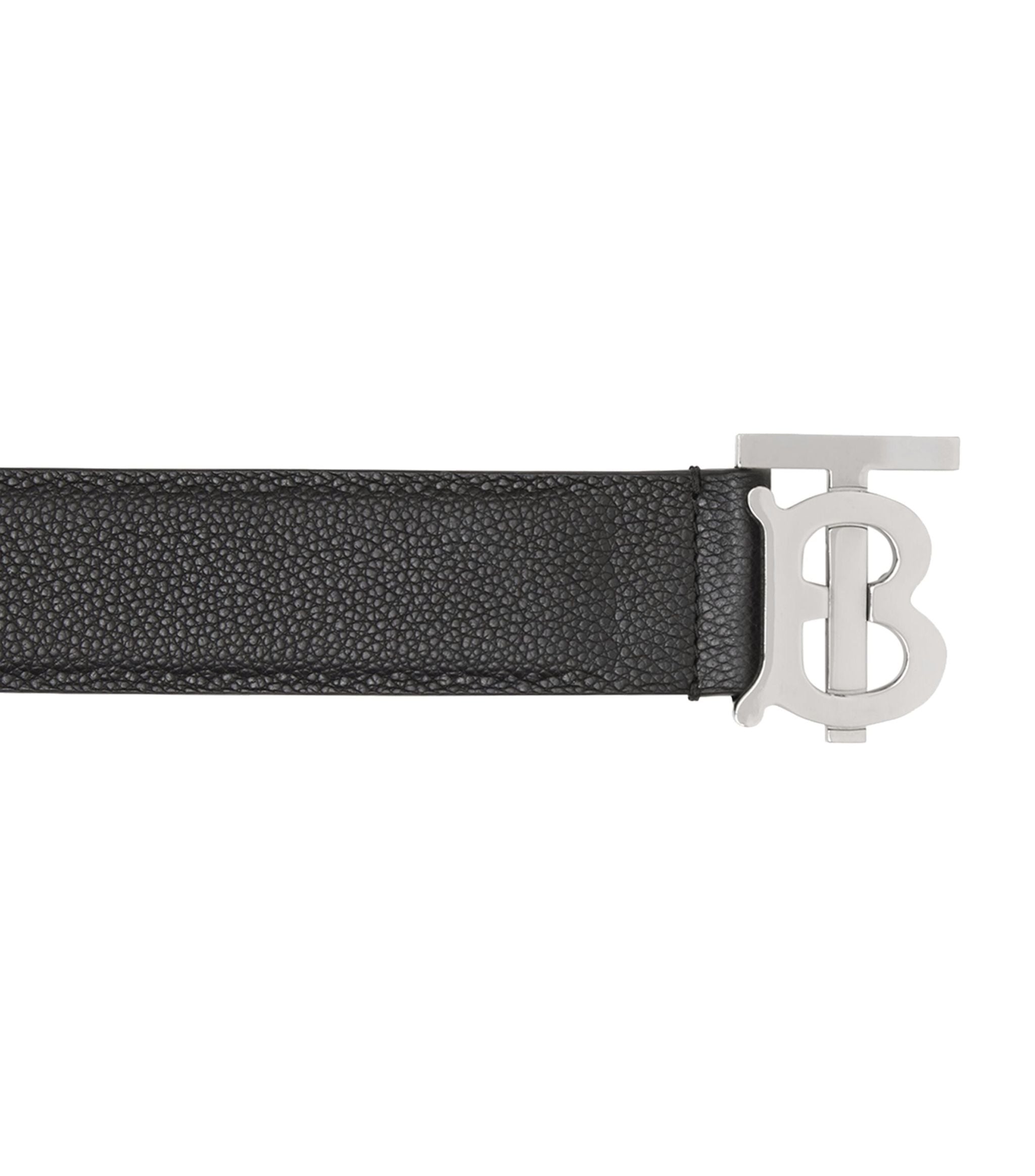 TB Leather Belt in Black - Burberry