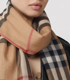 Lightweight Check Wool and Silk Scarf GOODS Harrods   