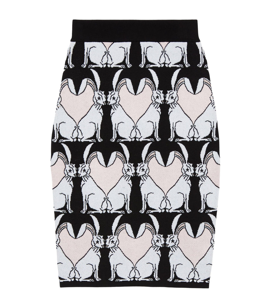 Rabbit Jacquard Midi Skirt