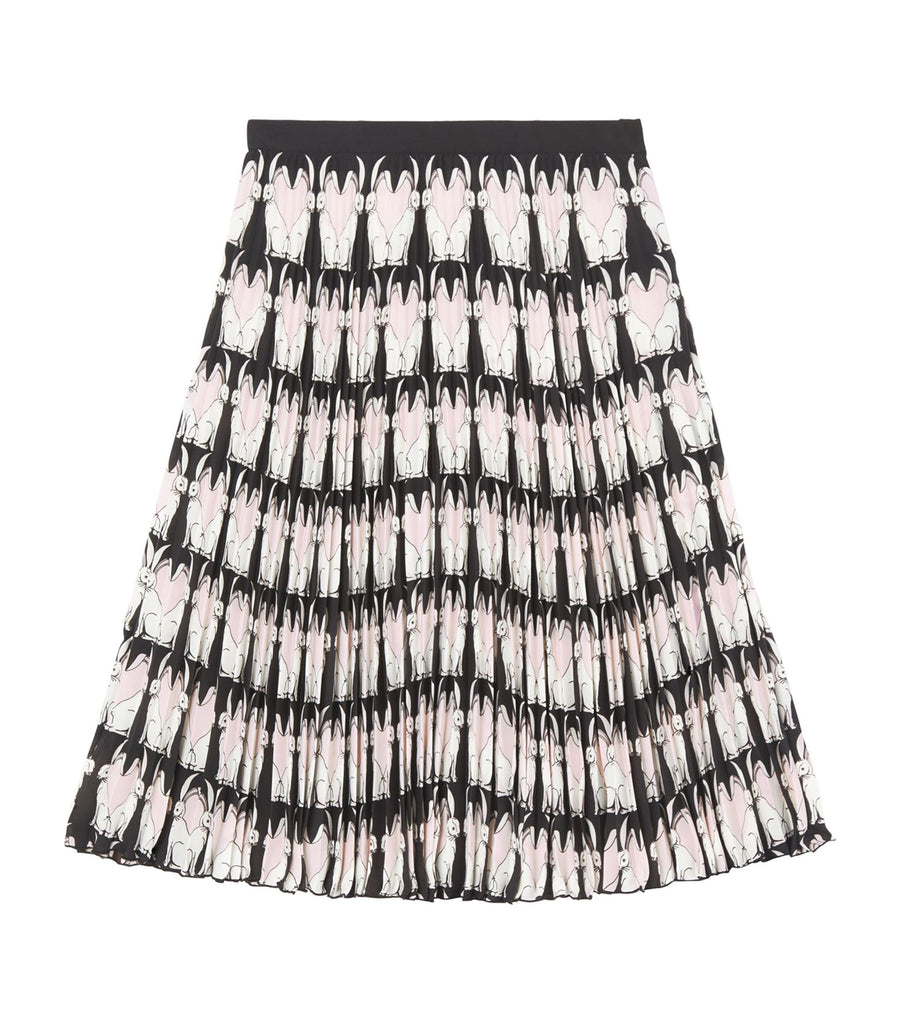 Rabbit Print Midi Skirt