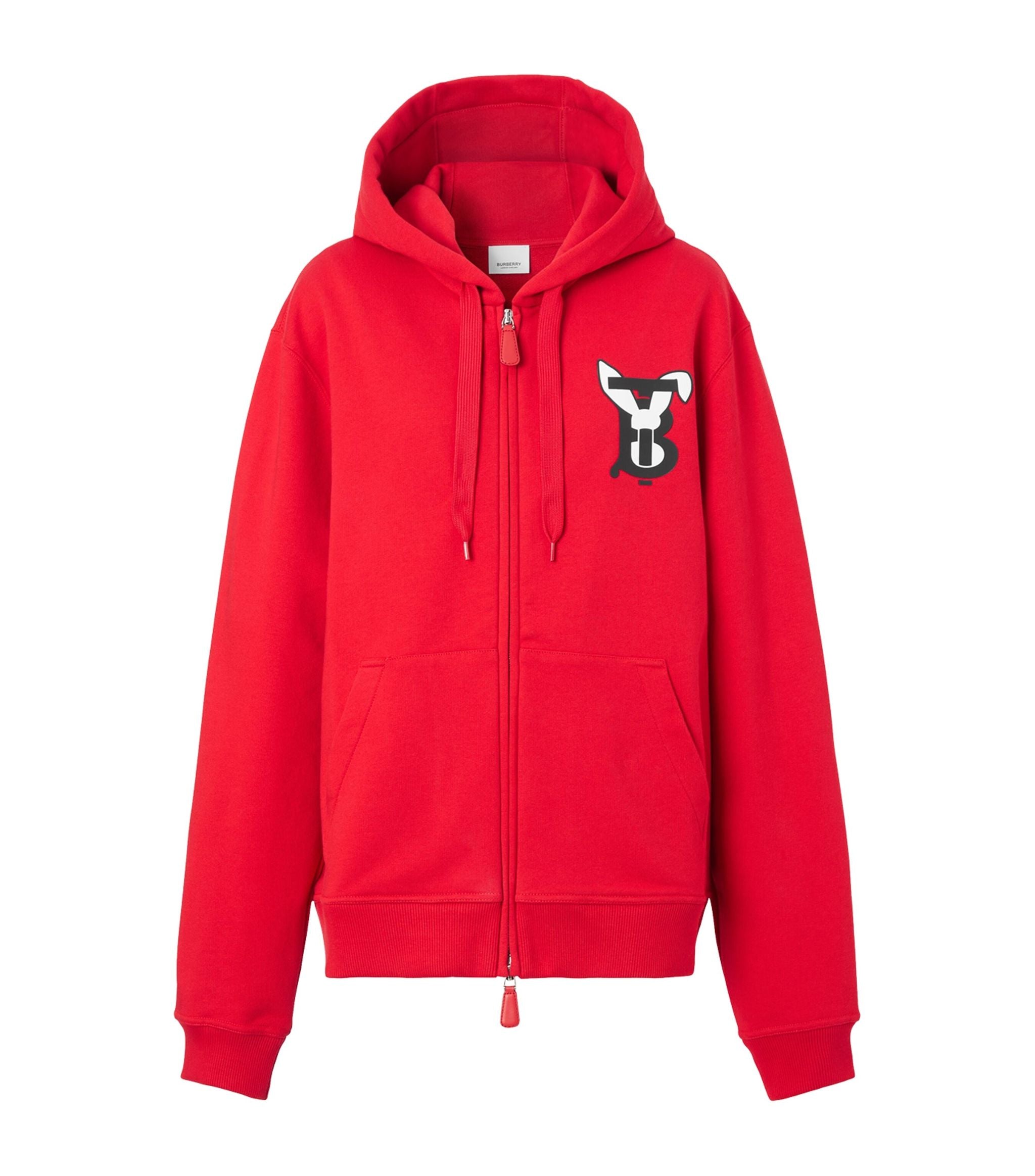 Rabbit Print Zip-Up Hoodie Miscellaneous Harrods   