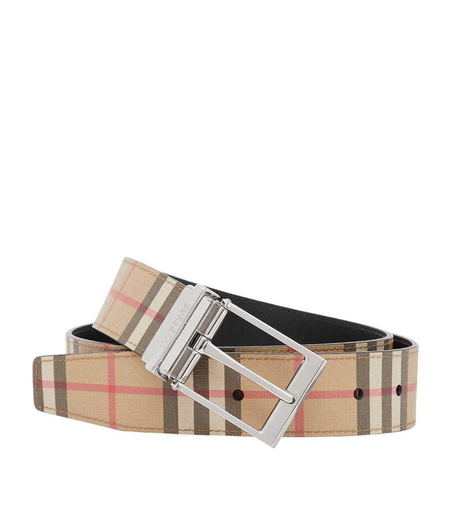 Reversible E-Canvas and Leather Belt