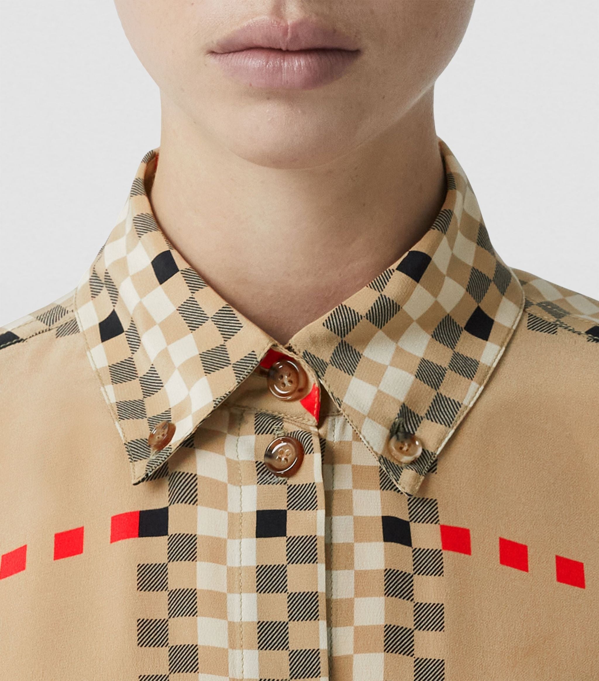 Silk Pixel Check Shirt GOODS Harrods   