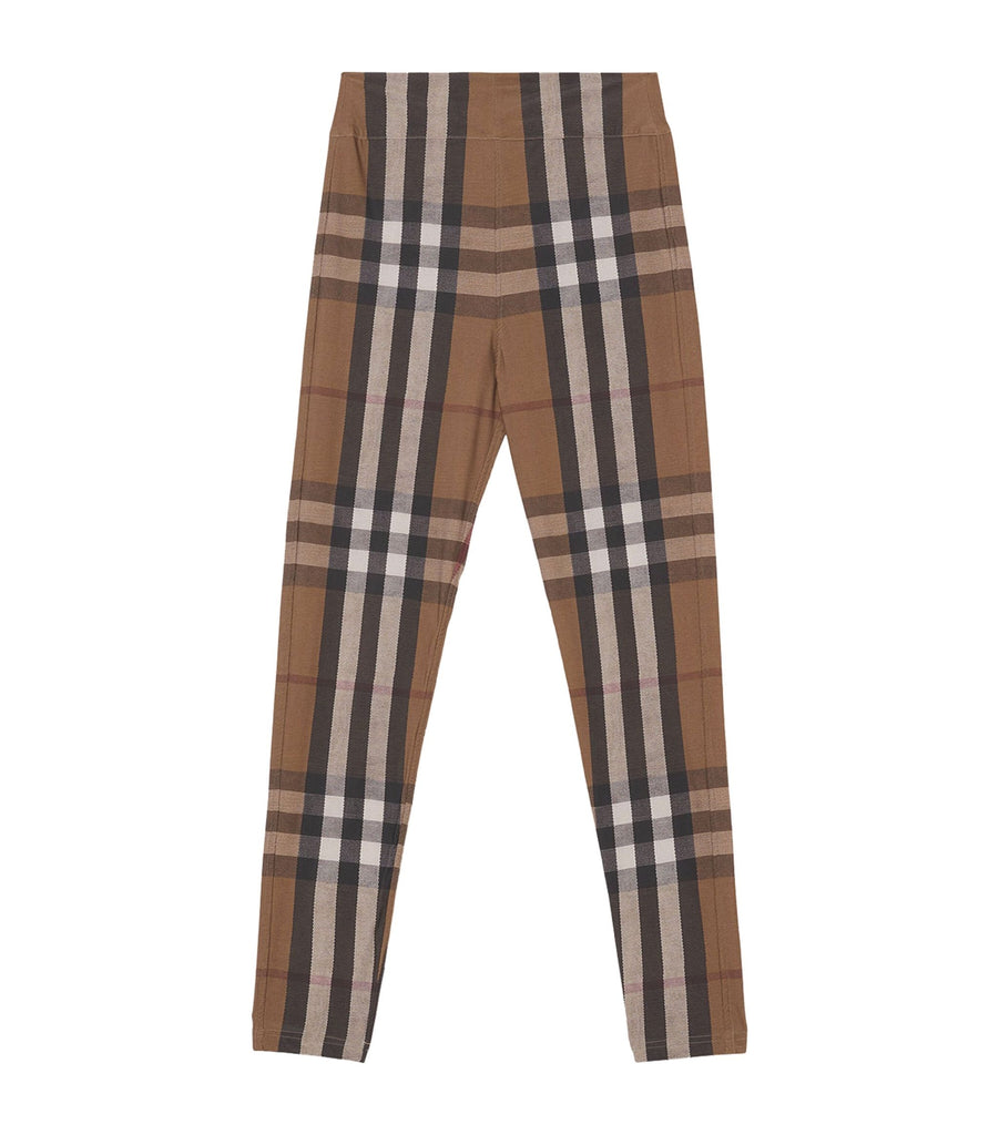 Stretch-Jersey Check Leggings