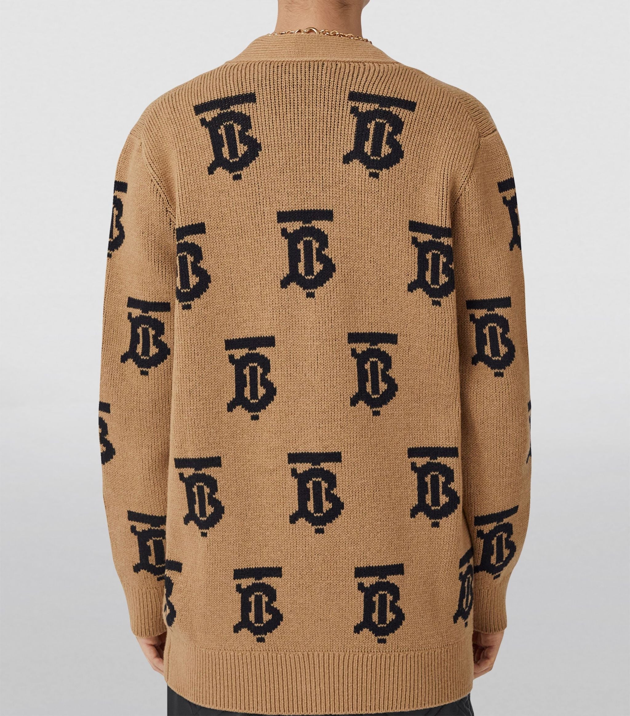 TB Monogram Jacquard Cardigan GOODS Harrods   