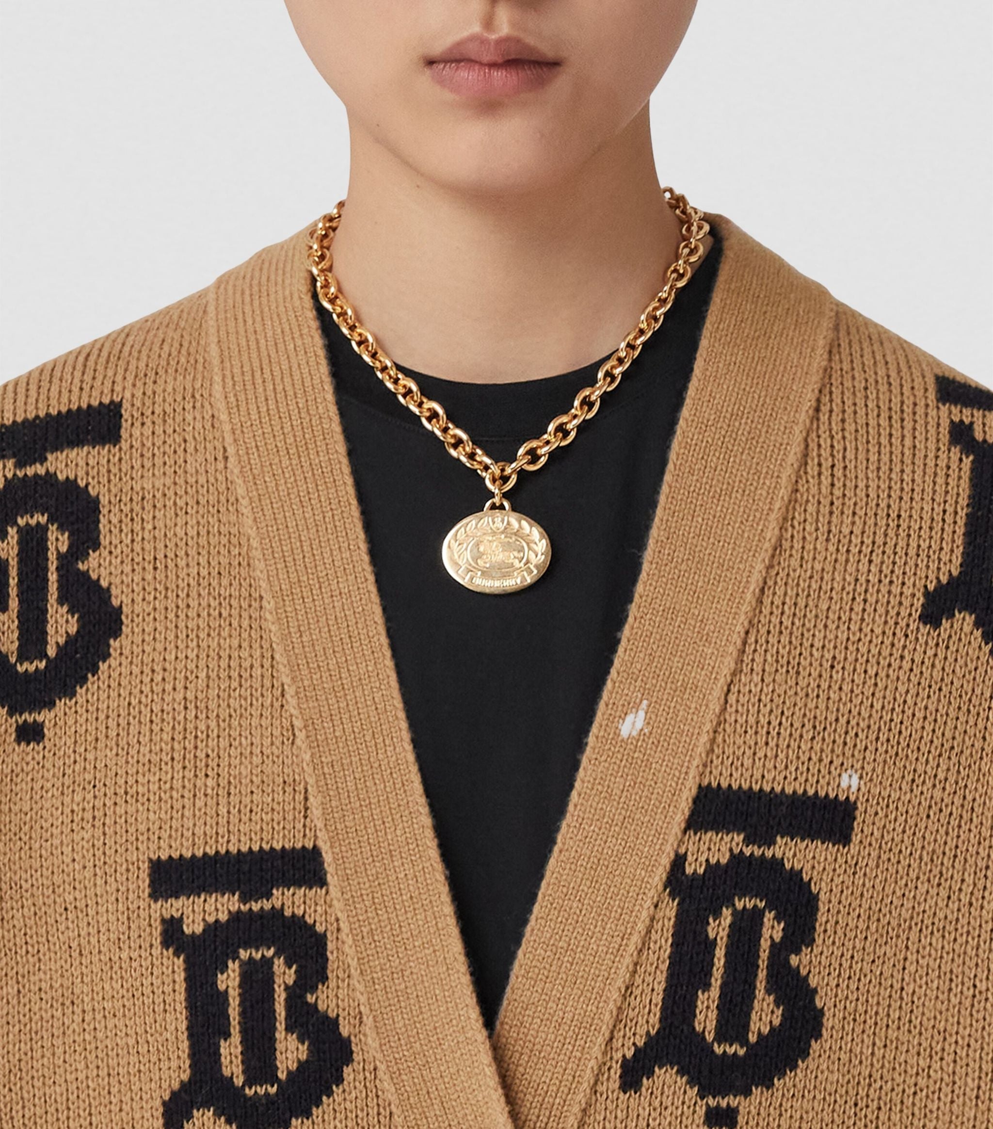 TB Monogram Jacquard Cardigan GOODS Harrods   