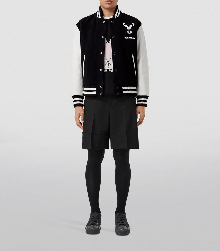 Wool Rabbit Varsity Jacket