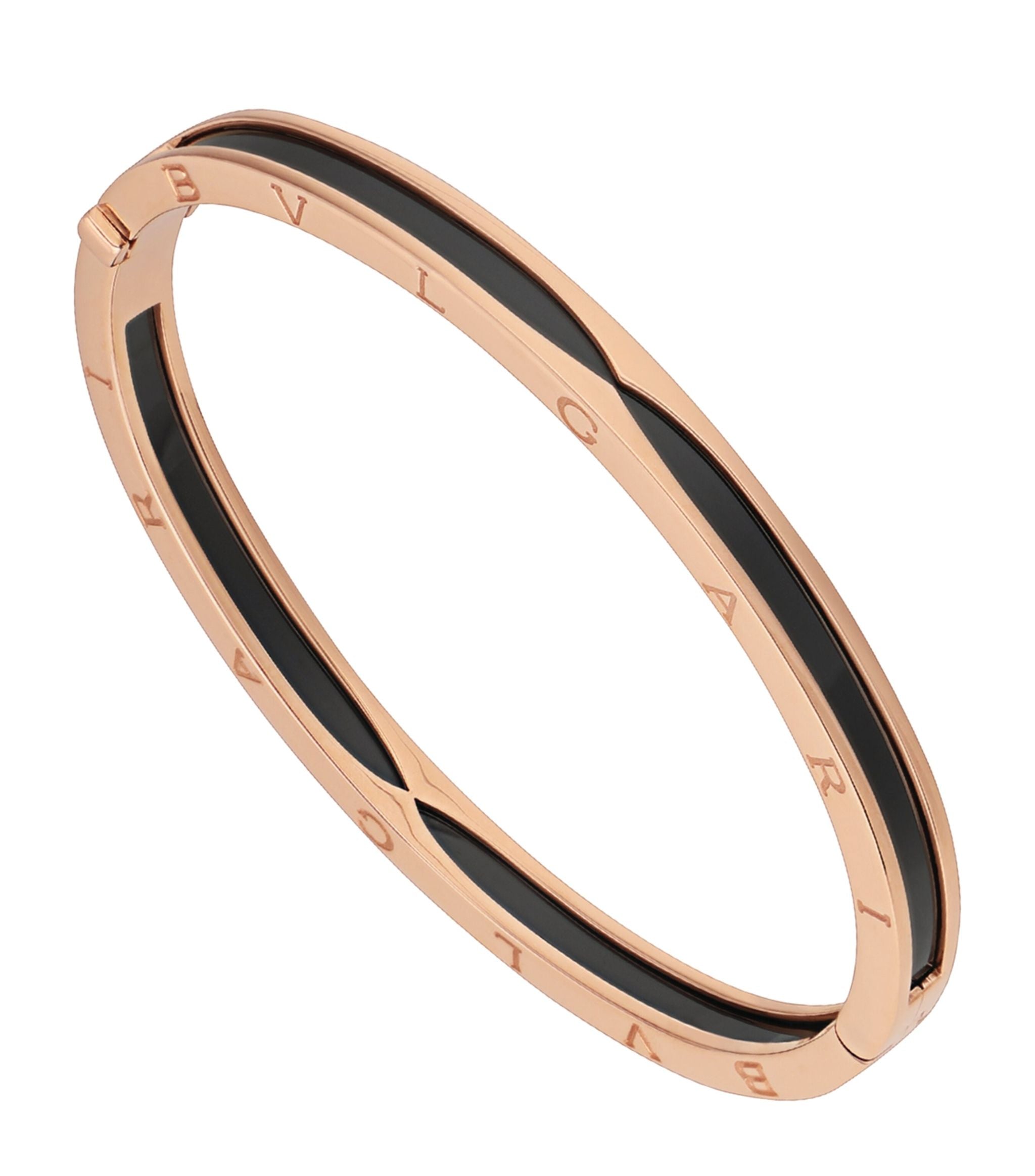 Rose Gold And Ceramic B.Zero1 Bangle GOODS Harrods   