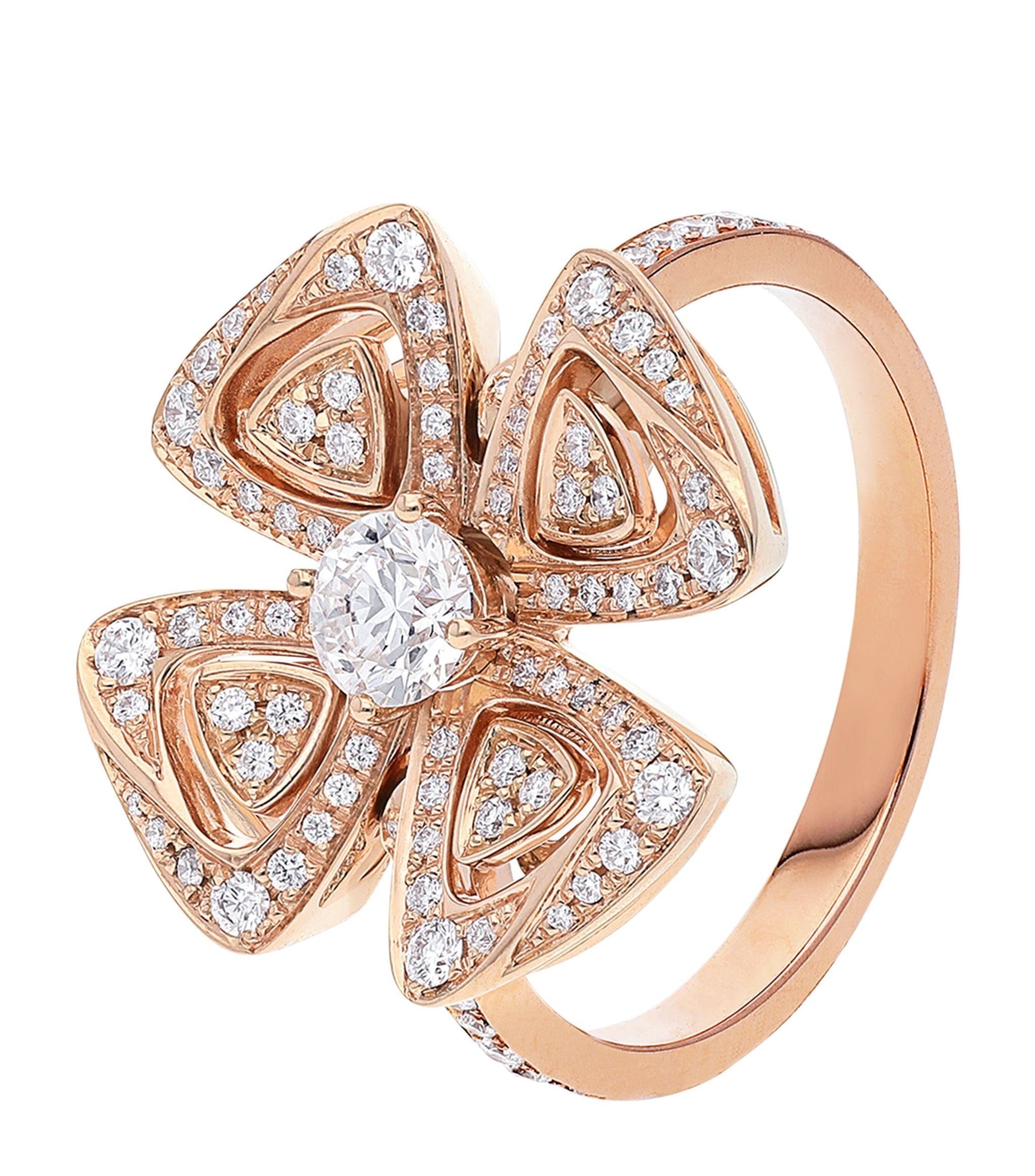 Rose Gold and Diamond Fiorever Ring GOODS Harrods   