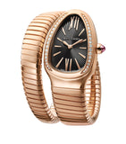 Rose Gold and Diamond Serpenti Tubogas Watch 35mm Miscellaneous Harrods   