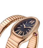 Rose Gold and Diamond Serpenti Tubogas Watch 35mm Miscellaneous Harrods   