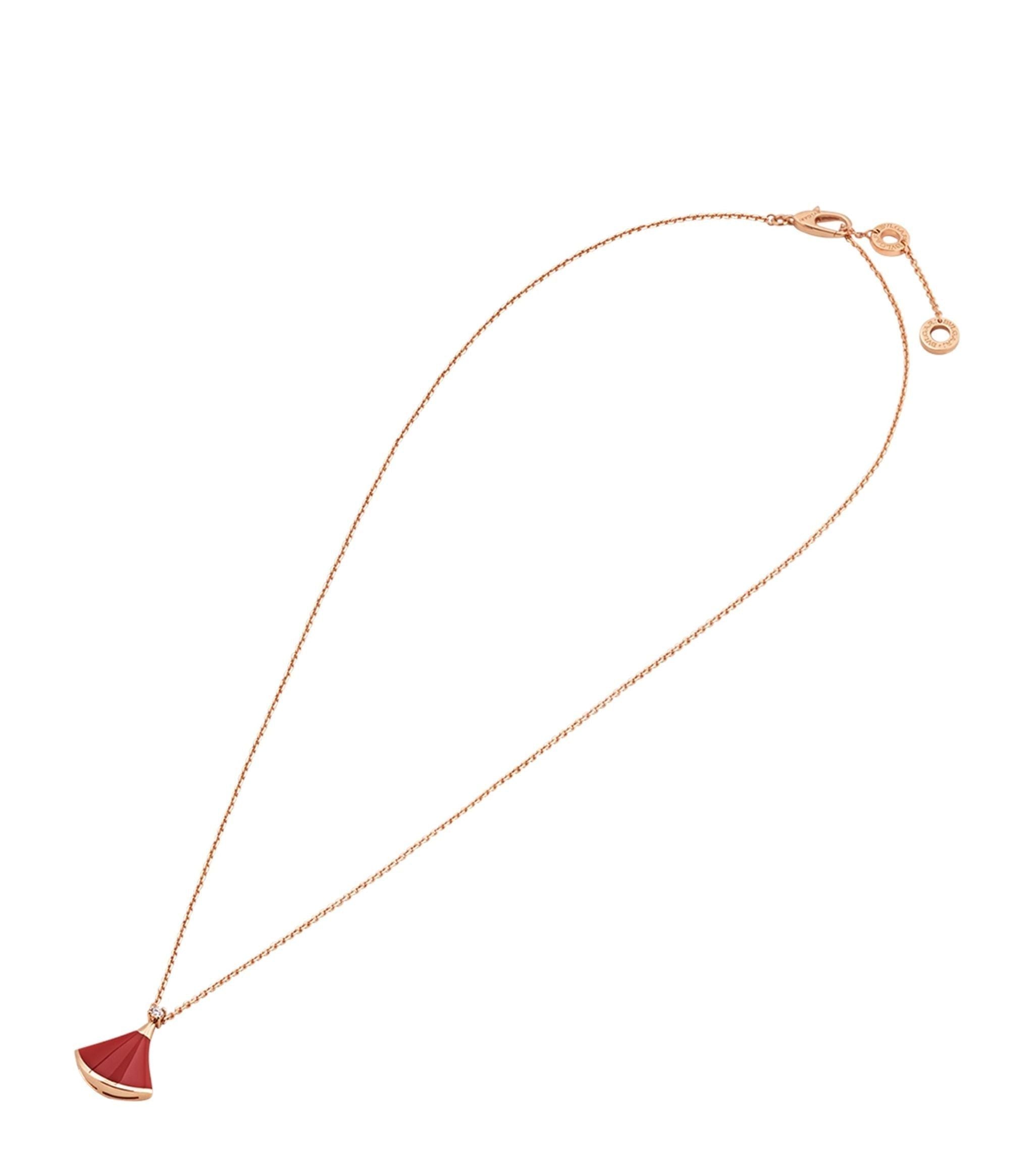 Rose Gold, Carnelian And Diamond Divas' Dream Necklace GOODS Harrods   