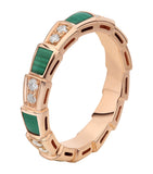 Rose Gold, Diamond and Malachite Serpenti Viper Ring Miscellaneous Harrods   