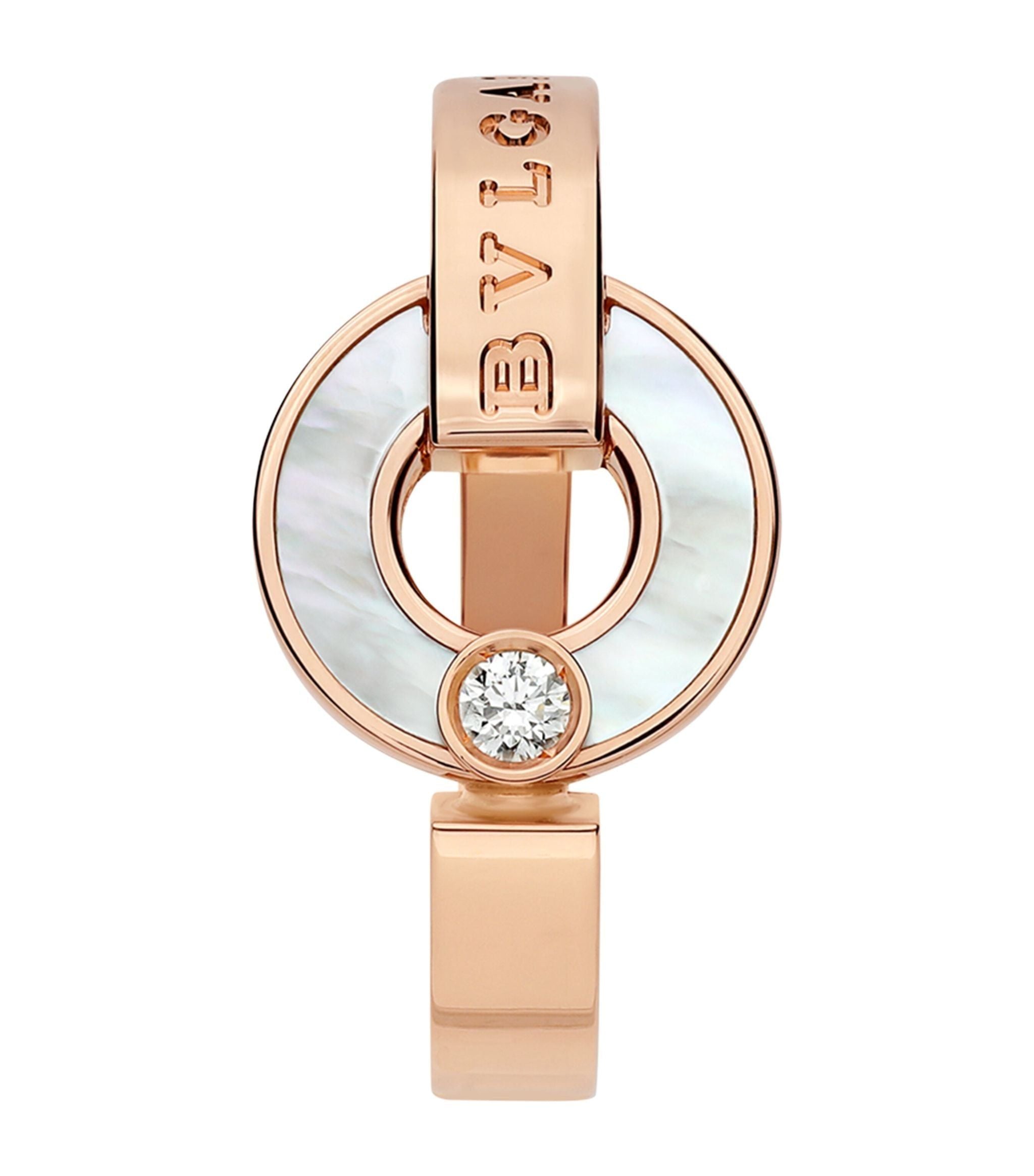 Rose Gold, Diamond and Mother-of-Pearl BVLGARI BVLGARI Ring GOODS Harrods   