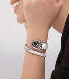 Stainless Steel and Diamond Serpenti Tubogas Watch 35mm GOODS Harrods   