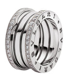 White Gold and Diamond B.zero1 Four-Band Ring GOODS Harrods   