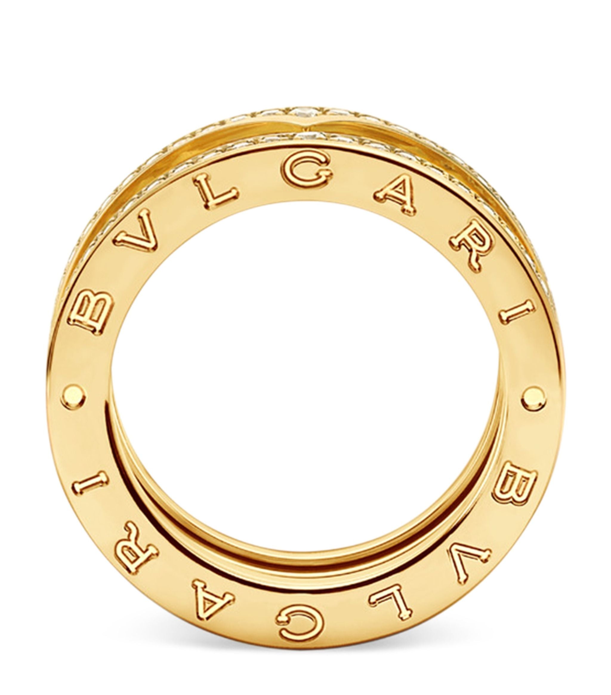 Yellow Gold and Diamond B.zero1 Rock One-Band Ring GOODS Harrods   