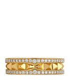 Yellow Gold and Diamond B.zero1 Rock One-Band Ring GOODS Harrods   