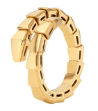 Yellow Gold Serpenti Viper Ring GOODS Harrods   