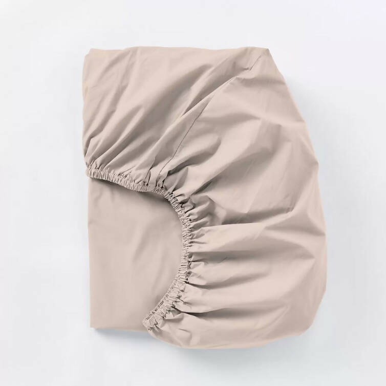 Purity Home Easy-care 400 Thread Count Cotton Fitted Sheet, Blush in 4 Sizes Bedding Costco UK   