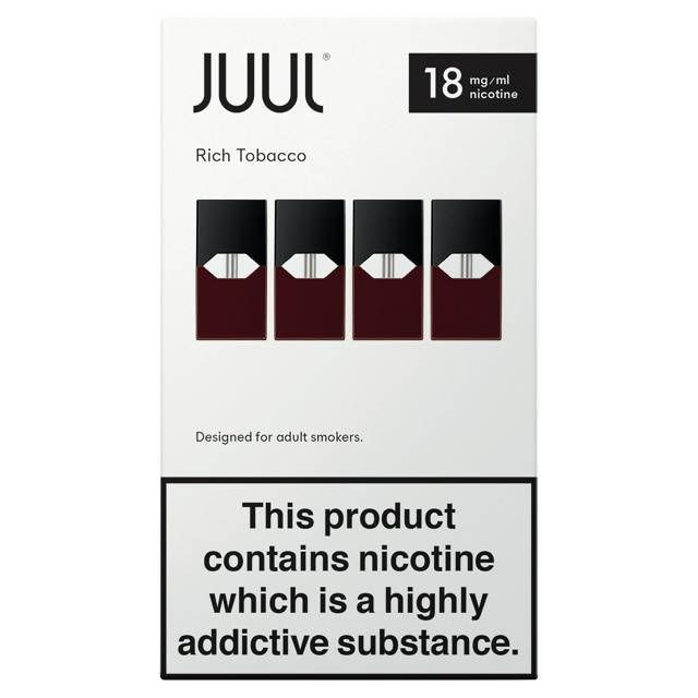 JUULpods Rich Tobacco 18mg/ml x4 Electronic cigarettes Sainsburys   