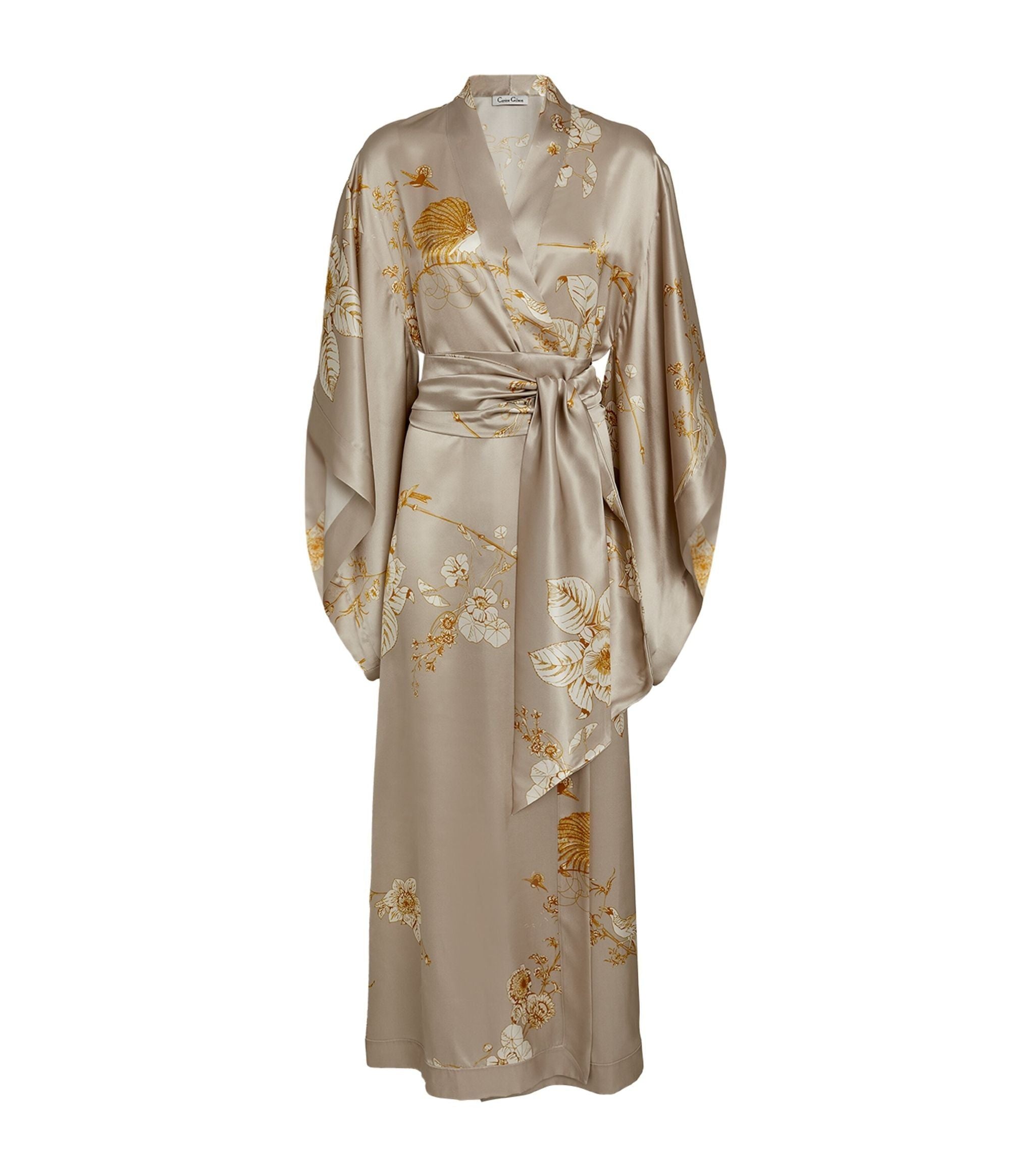 Silk Butterfly-Sleeve Long Kimono GOODS Harrods   