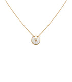 Extra Small Yellow Gold and Mother-of-Pearl Amulette de Cartier Necklace GOODS Harrods   