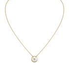 Extra Small Yellow Gold and Mother-of-Pearl Amulette de Cartier Necklace GOODS Harrods   