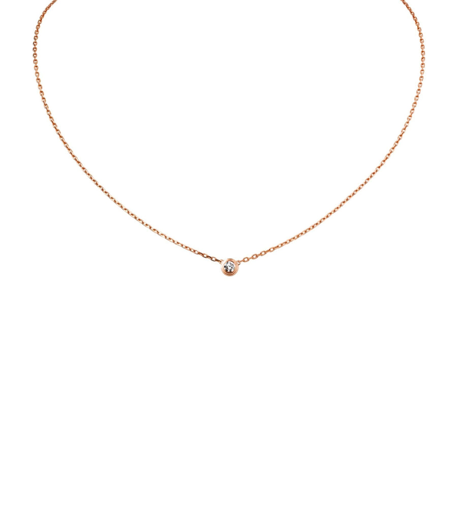 Large Pink Gold and Diamond Cartier d'Amour Necklace