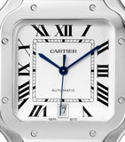 Large Steel Santos de Cartier Watch 39.8mm GOODS Harrods   