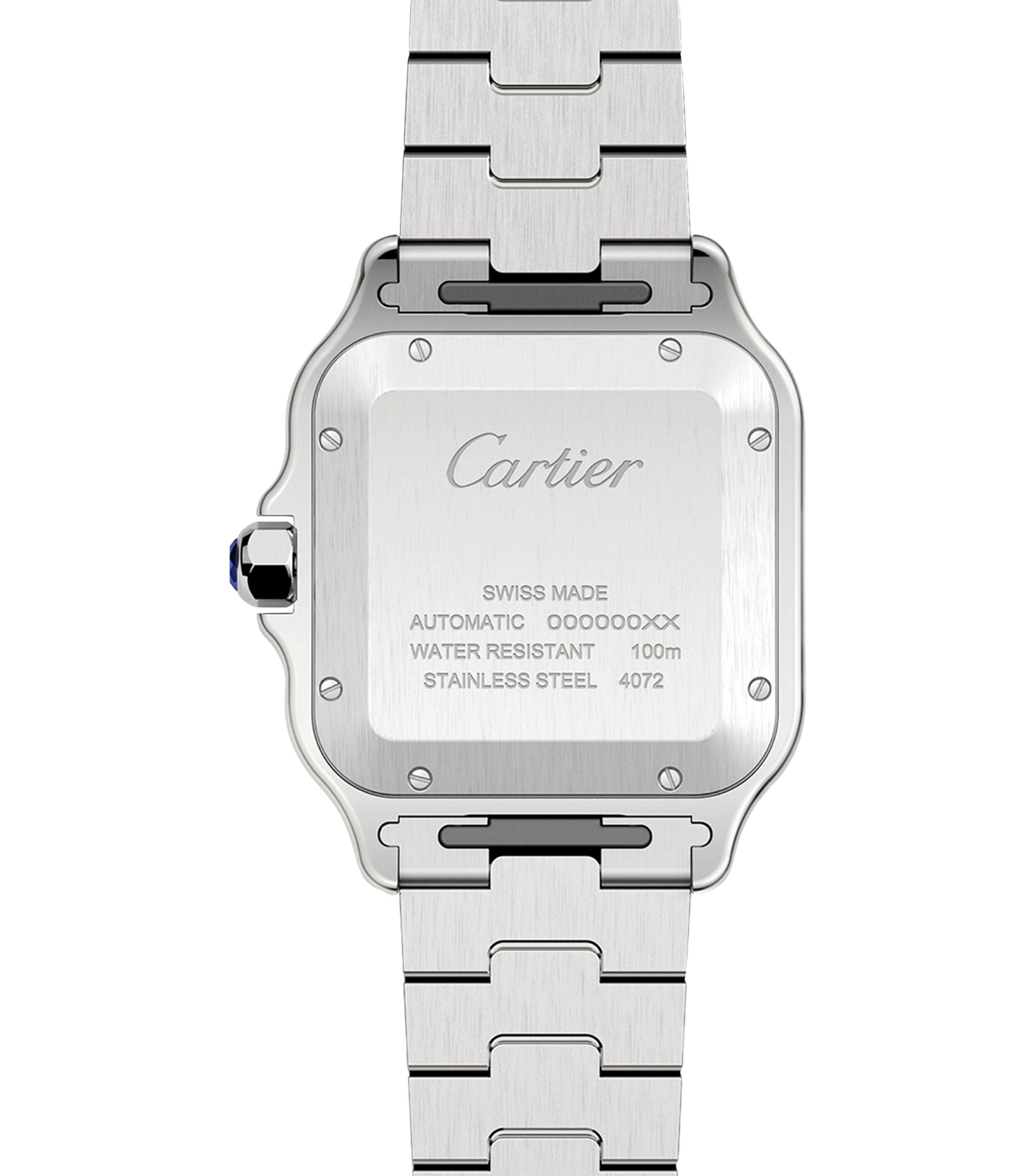 Large Steel Santos de Cartier Watch 39.8mm GOODS Harrods   