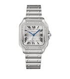 Medium Steel Santos de Cartier Watch 35.1mm GOODS Harrods   