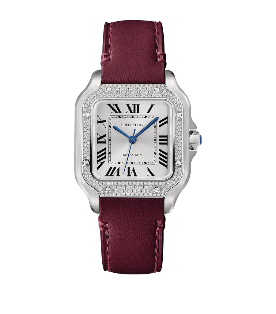 Medium Steel Santos de Cartier Watch 35.1mm