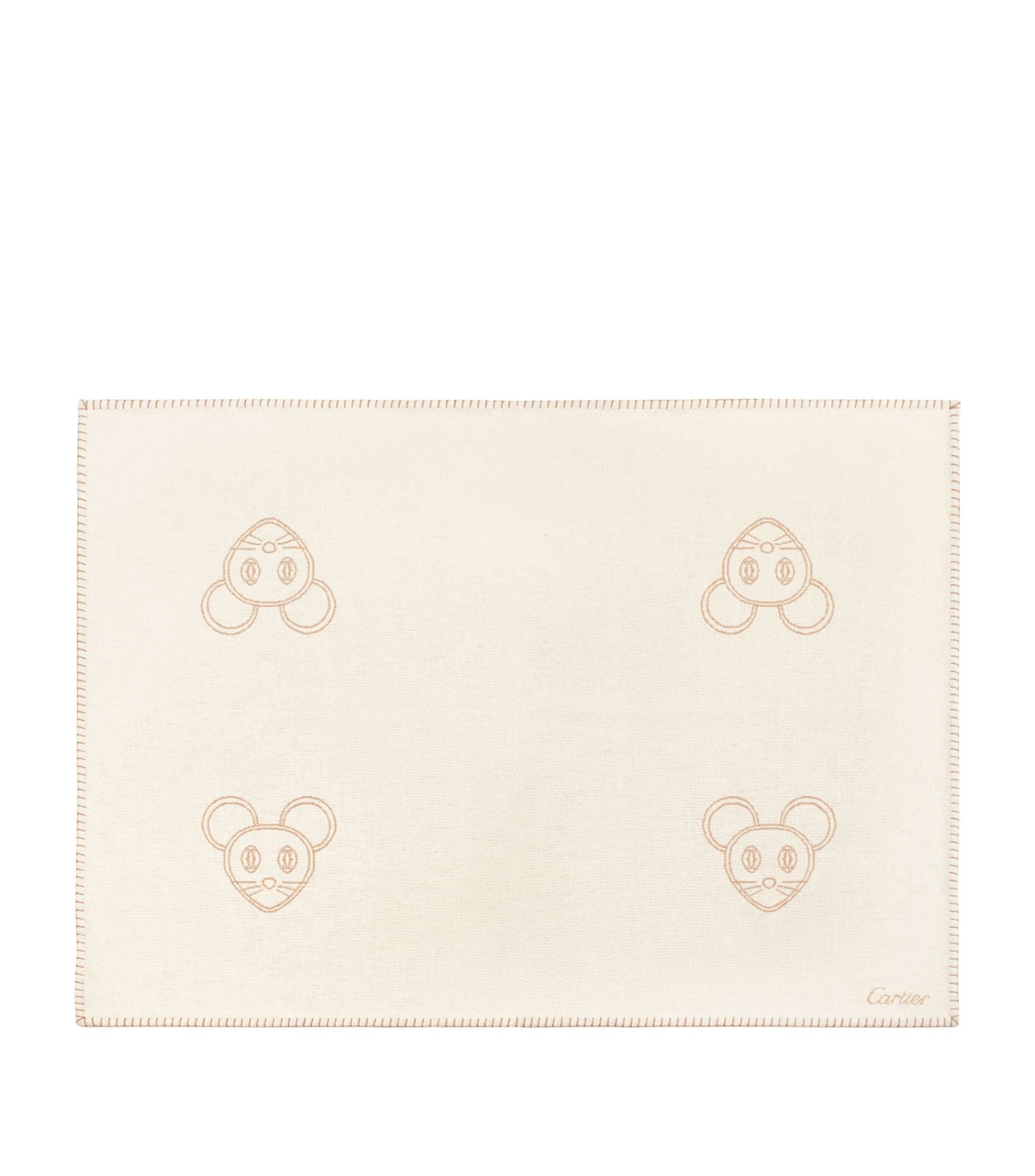 Merino Wool-Cashmere Cartier Baby Mouse Blanket GOODS Harrods   