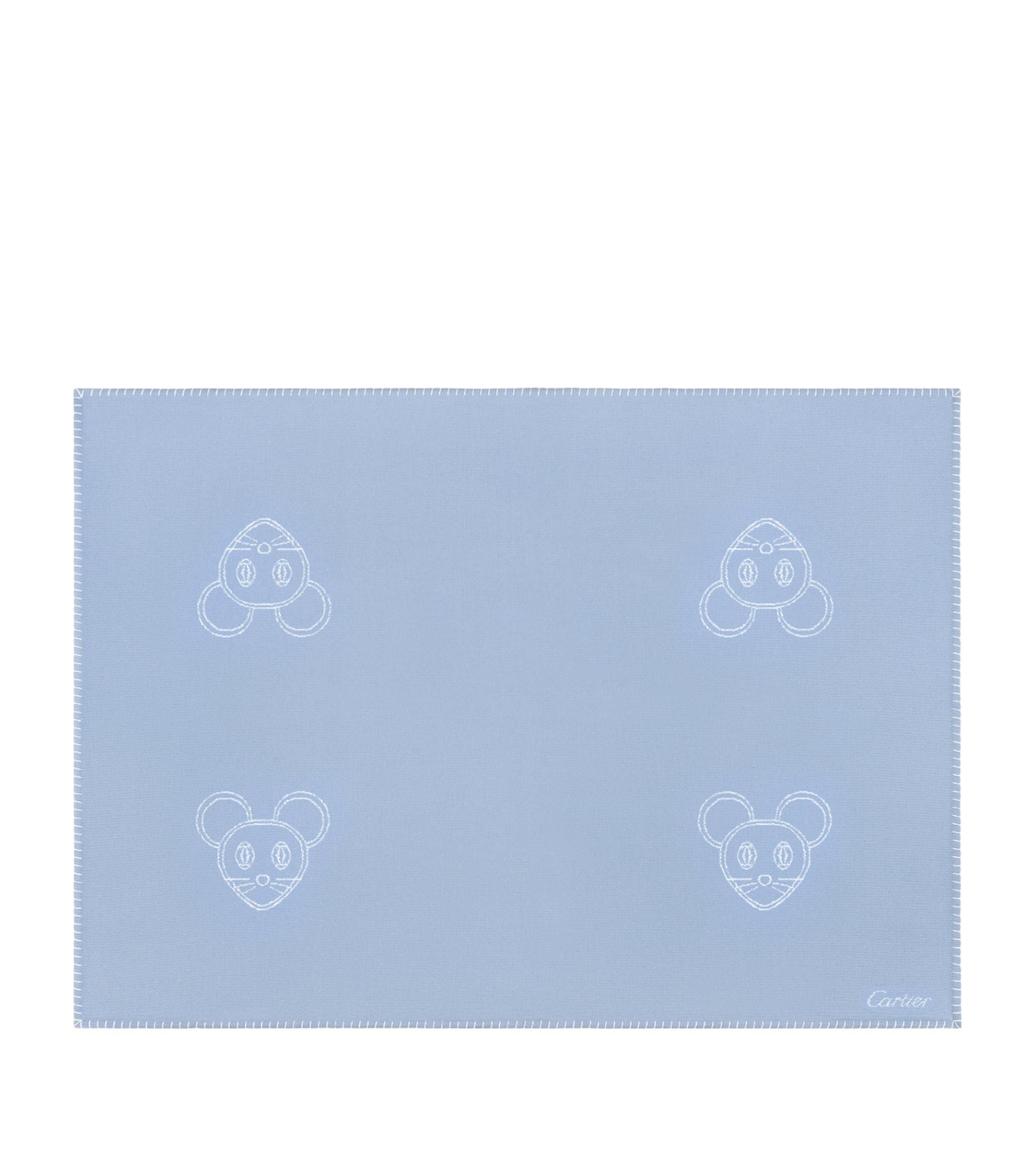 Merino Wool-Cashmere Cartier Baby Mouse Blanket GOODS Harrods   