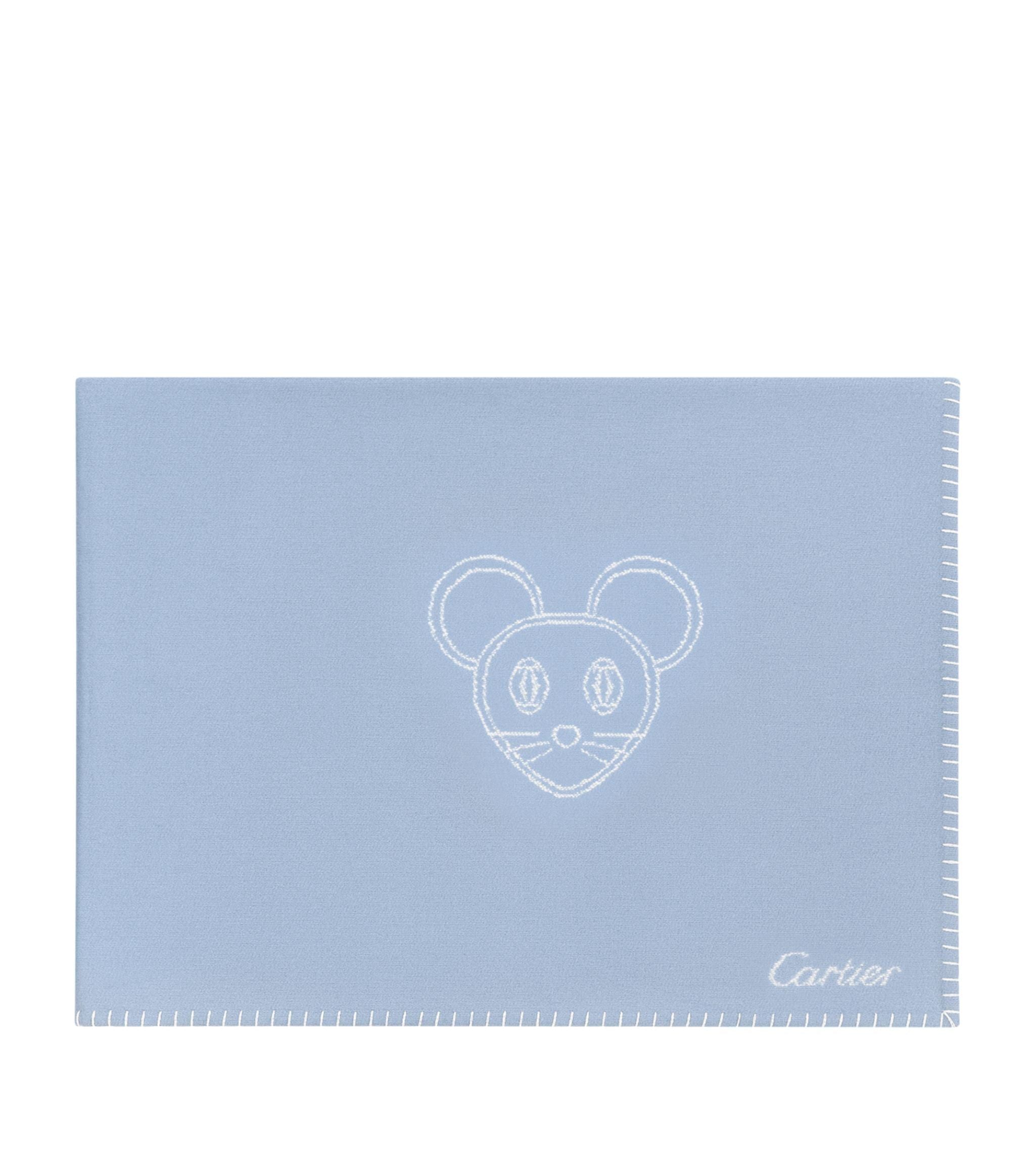 Merino Wool-Cashmere Cartier Baby Mouse Blanket GOODS Harrods   