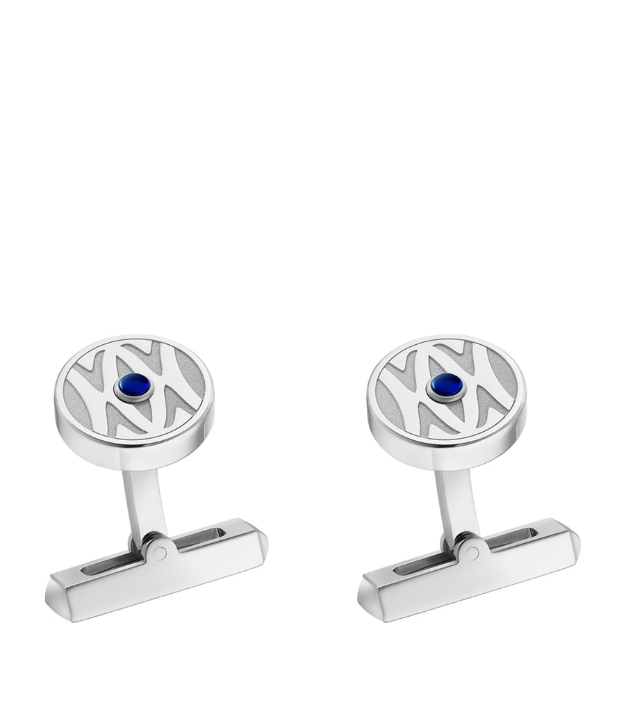 Palladium and Sterling Silver Double C de Cartier Cufflinks