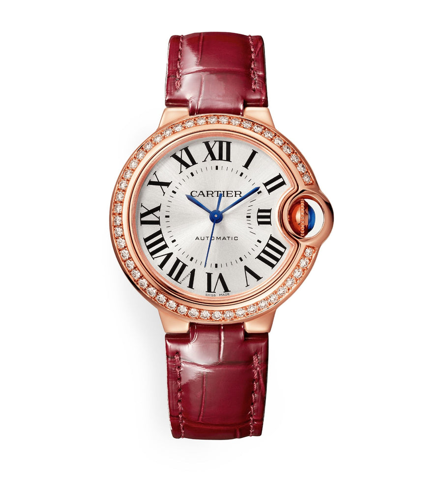 Rose Gold and Diamond Ballon Bleu de Cartier Watch 33mm