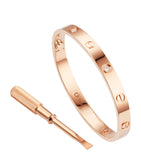 Rose Gold and Diamond LOVE Bracelet Miscellaneous Harrods   