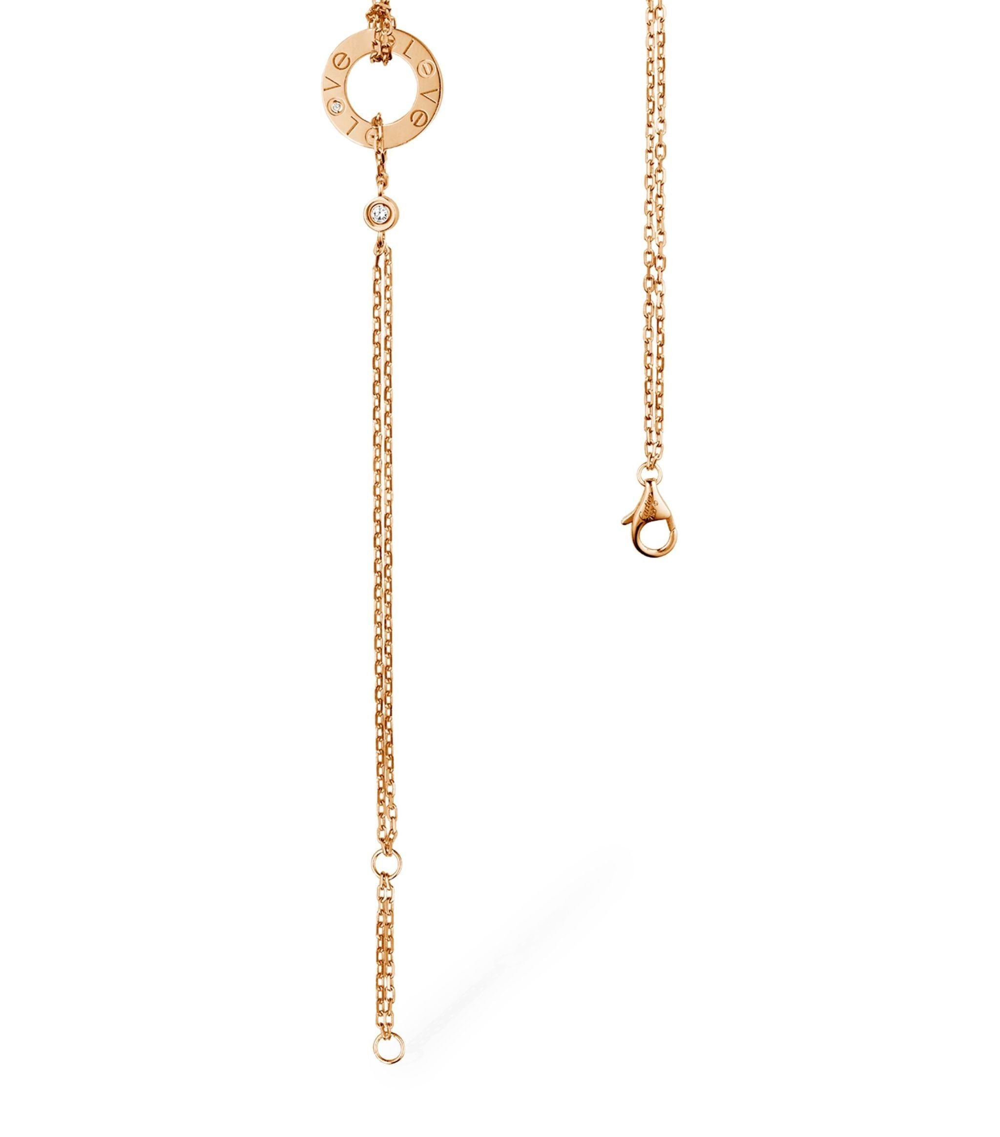 Rose Gold and Diamond LOVE Chain Bracelet GOODS Harrods   