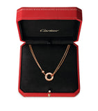 Rose Gold and Diamond LOVE Necklace GOODS Harrods   