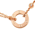 Rose Gold and Diamond LOVE Necklace GOODS Harrods   