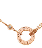 Rose Gold and Diamond LOVE Necklace GOODS Harrods   