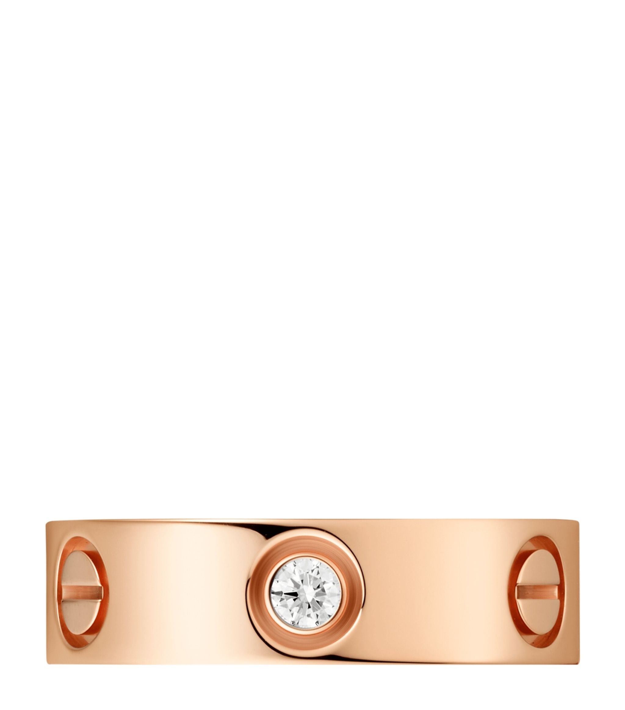 Rose Gold and Diamond LOVE Ring GOODS Harrods   