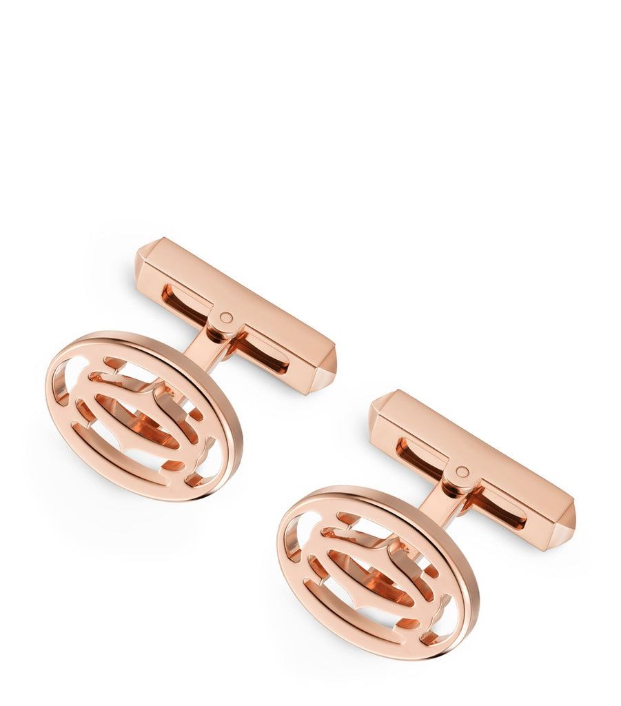 Rose Gold Double C de Cartier Cufflinks