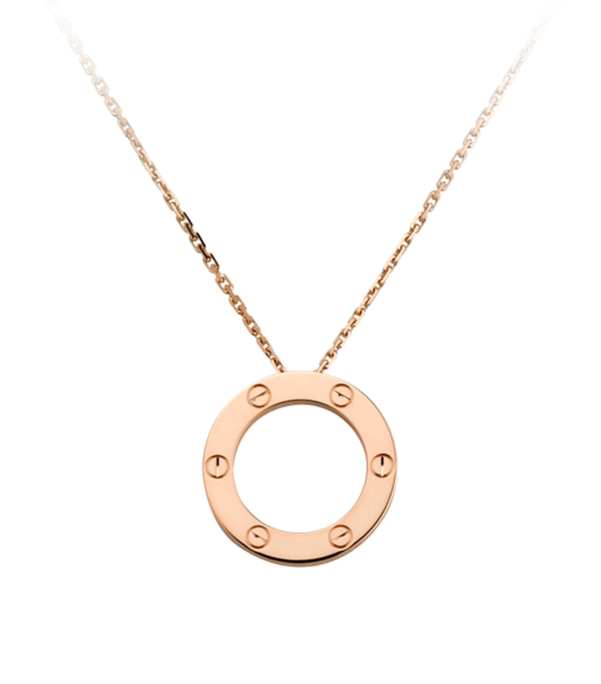 Rose Gold LOVE Necklace GOODS Harrods   