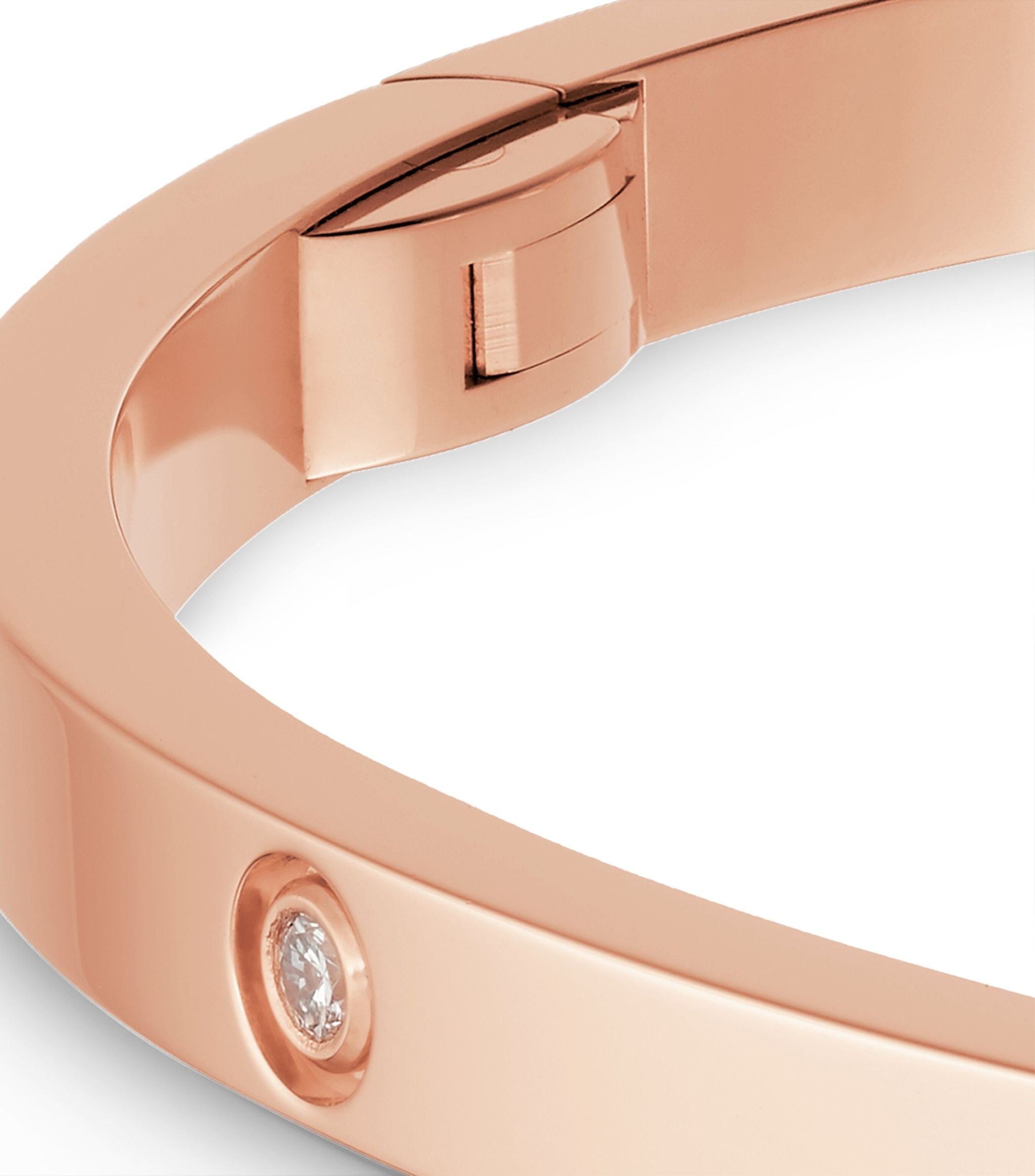 Small Rose Gold and Diamond LOVE Bracelet GOODS Harrods   